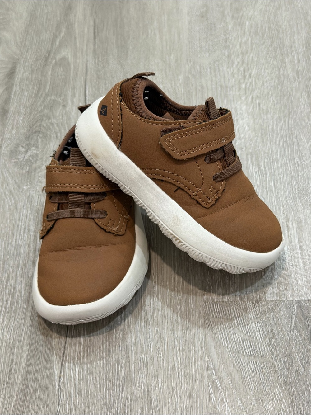 Sperry Toddler Brown Sneakers with White Sole 6c Toddler Boys